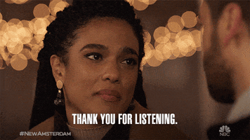 Thank You For Listening Nbc GIF by New Amsterdam