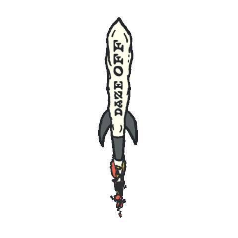 Space Rocket Sticker by Daze Off