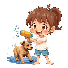 Boys Girls Cute Puppy Sticker