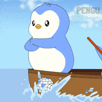 Penguin Boat GIF by Pudgy Penguins