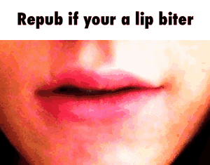 lip biting