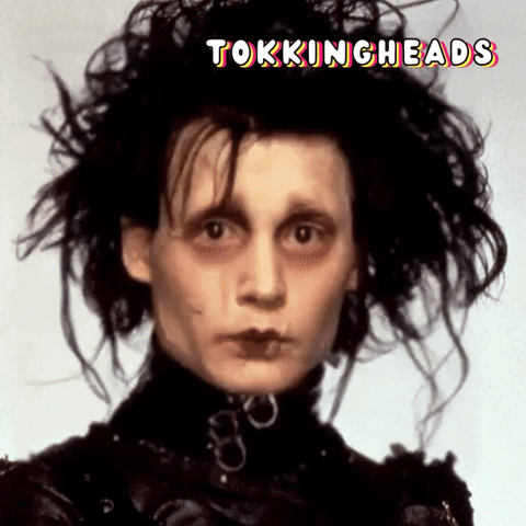 Edward Scissorhands Reaction GIF by Tokkingheads