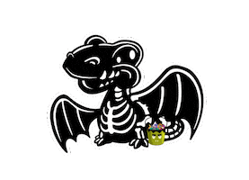 T-Rex Halloween Sticker by Autumn Oaks