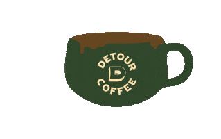 Coffee Cup Sticker by DetourCoffee