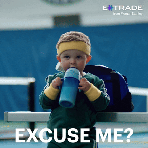 Happy Excuse Me GIF by E*TRADE from Morgan Stanley