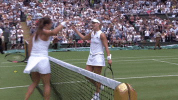 tennis hug GIF by Wimbledon