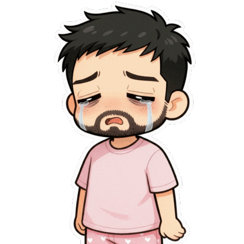 Sad Boy Crying Sticker