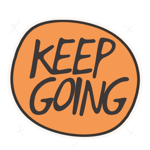 Keep Going Never Give Up Sticker by Official for iOS