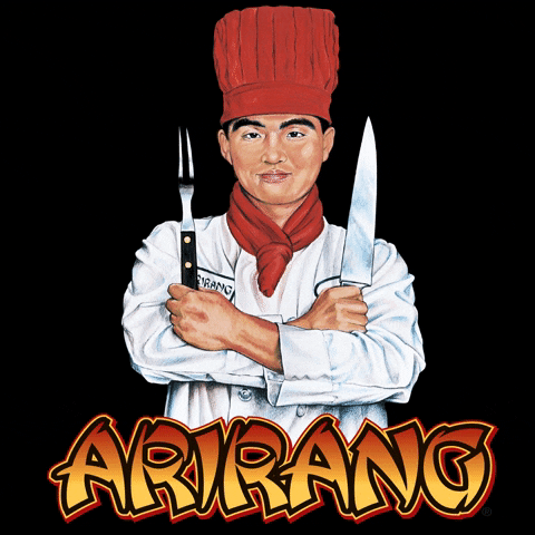 ArirangHibachi sparkle chef sushi knife GIF