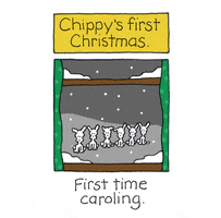 Christmas Caroling GIF by Chippy the Dog
