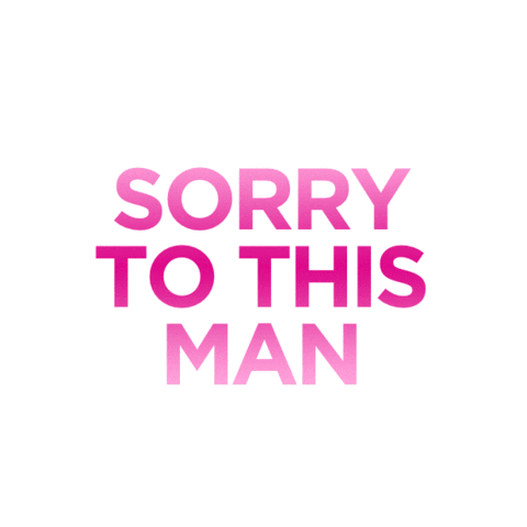 Sorry To This Man Sticker by Who? Weekly