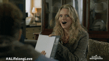 Excited Surprise GIF by Hallmark Mystery