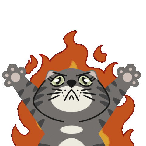 Angry Cat Sticker