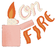 Happy On Fire Sticker by uhuhualoha