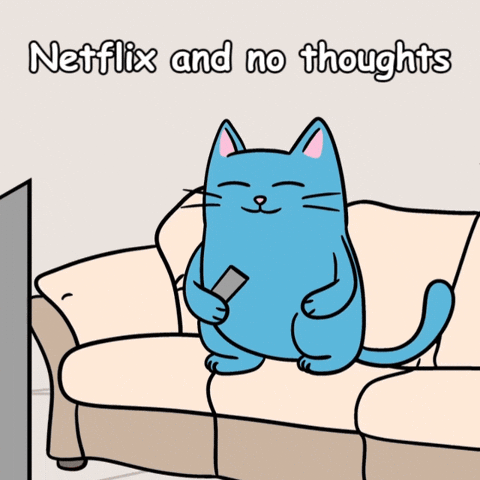 Streaming Blue Cat GIF