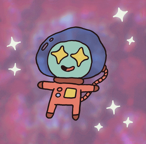Excited Spaced Out GIF by Kinda Great