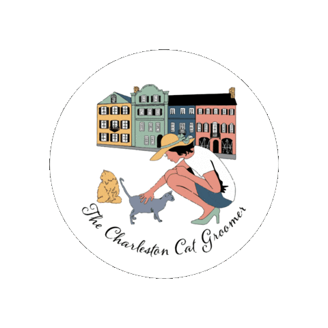 The Charleston Cat Groomer Sticker