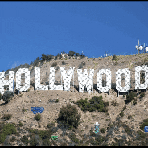 Hollywood Sign Travel GIF by Trouble Andrew