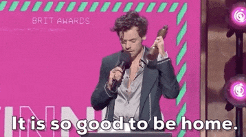 Good To Be Home Harry Styles GIF by BRIT Awards
