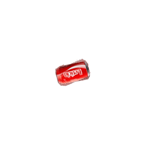 Sponsored gif. A red can of Coca-Cola with the name "Letícia" spins toward the viewer and then spins back out of sight.
