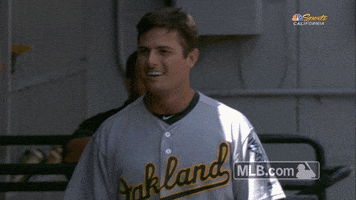 oakland athletics hair GIF by MLB