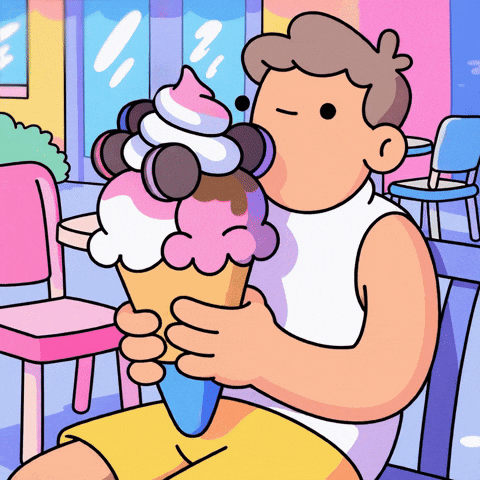 Happy Ice Cream GIF by doodles
