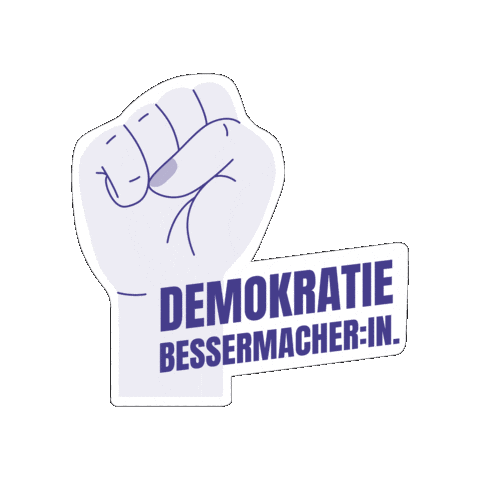 Faust Demokratie Sticker by abgeordnetenwatch.de