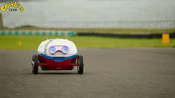 Excited Race Track GIF by CBeebies HQ