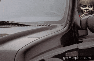 morphin reaction no car horror GIF