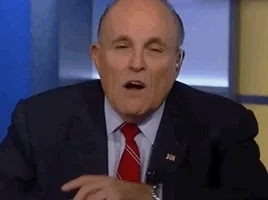 hide hiding rudy giuliani hands over eyes can&#39;t see GIF