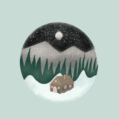 BrittDoesDesign illustration design snow winter GIF