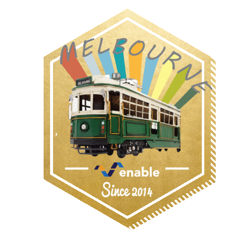 Melbourne Tram Sticker by enableps