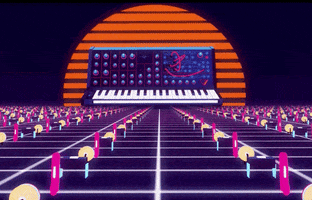 Moog On Grid Travel In With Sunset Kinda 80S GIF