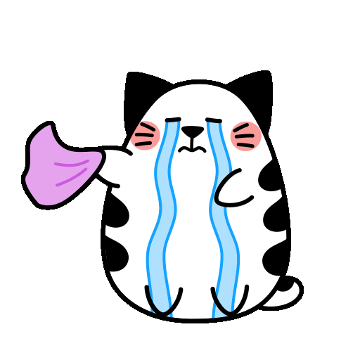 Cat Crying Sticker by Evacomics
