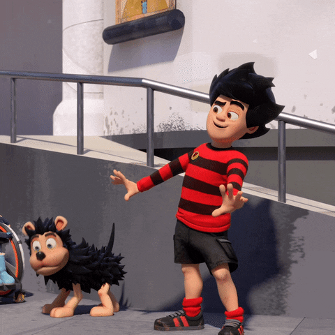 Dennis And Gnasher Unleashed Fight GIF by Beano Studios