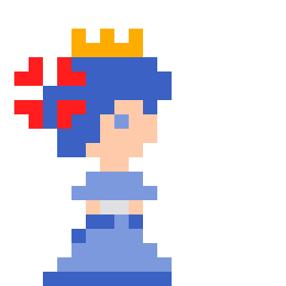 Pixel Art Princess Sticker