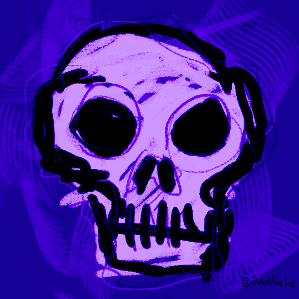 Good Night Skull GIF