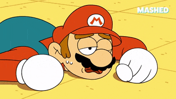 Tired Super Mario GIF by Mashed