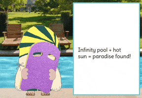 Pool Party Gnome GIF