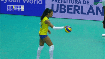 Brazil Serve GIF by Volleyball World