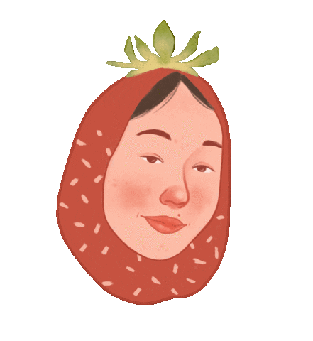 Happy Strawberry Sticker