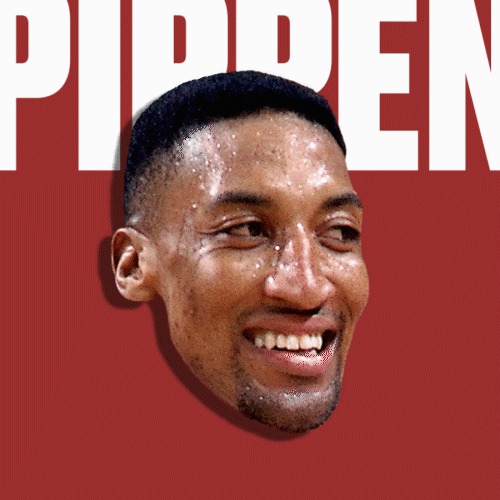 Scottie Pippen Illustration GIF by Chicago Bulls