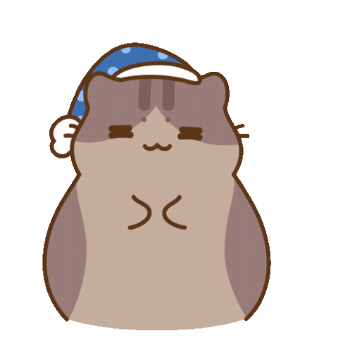 Tired Good Night Sticker by Bichi Mao