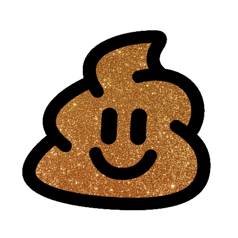 Glitter Poop Sticker by Mota Italic