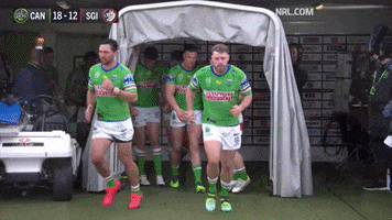 Nrl Run Out GIF by Canberra Raiders