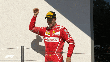 Celebrate Sebastian Vettel GIF by Formula 1
