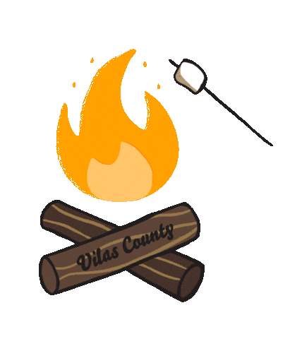Vibes Campfire Sticker by Vilas County, Wisconsin