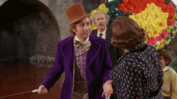 Movie gif. Gene Wilder looks at one of the parents, shrugging, then looks away as he plainly says, “Help, Police, Murder.”