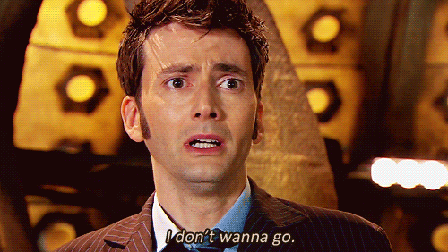  doctor who goodbye david tennant 10th doctor i dont wanna go GIF