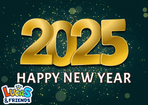 Happy New Years GIF by Lucas and Friends by RV AppStudios by rvappstudios